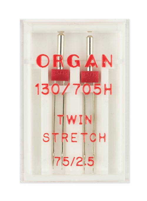 Иглы двойные стрейч № 75/2,5, Organ, 2 шт 130/705.75/2,5.2.H-SS - фото 5067