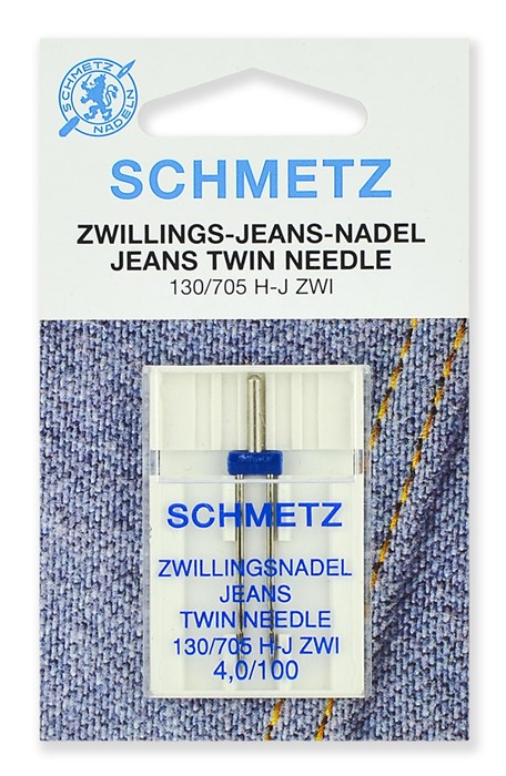 Иглы джинс двойные № 100/4,0, Schmetz, Schmetz 71:40.MA2.SES - фото 5083