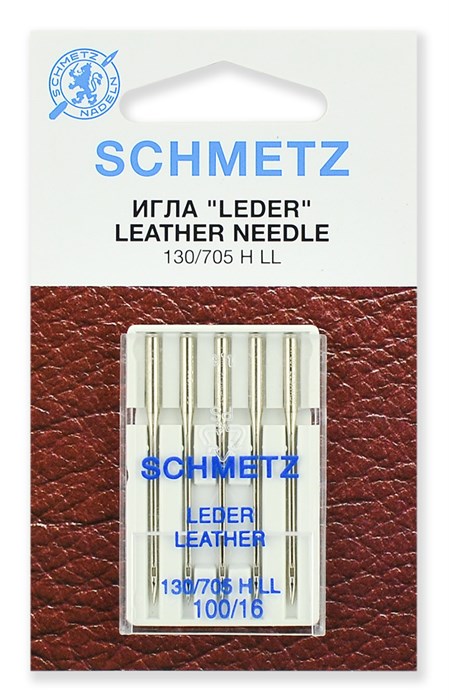 Иглы для кожи № 100, Schmetz, 5шт 22:15.AS2.VES - фото 5101