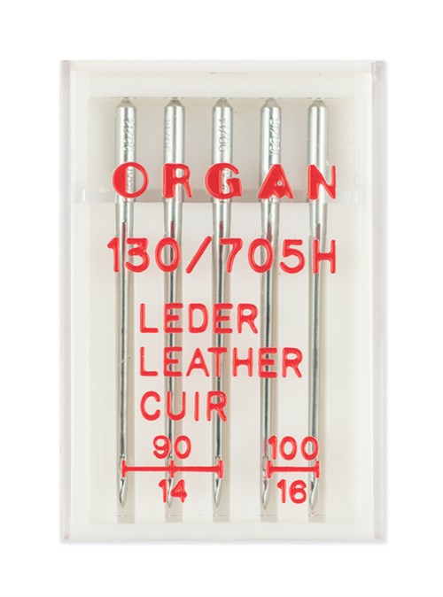 Иглы кожа №№ 90(3),100(2), Organ, 5 шт 130/705.90-100.5.H-L - фото 5121