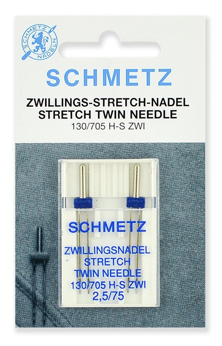 Иглы стрейч двойные № 75/2,5, Schmetz, 2шт 69:25.FB2.DMS - фото 5241