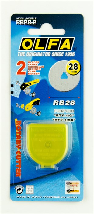 Лезвие круговое 28мм (2 шт.) OLFA OL-RB28-2 - фото 5790