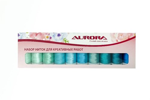 Набор ниток для креативных работ Бирюза AU-8214 Aurora AU-8214 - фото 7841