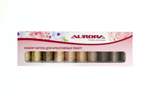 Набор ниток для креативных работ Бежевый AU-8212 Aurora AU-8212 - фото 7843