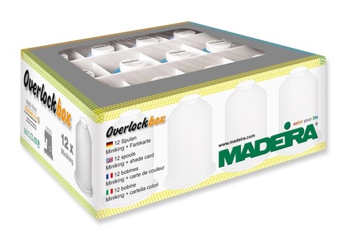 Набор ниток для оверлока Aerolock 9*1200м, Aeroflock 3*1000м 9201 Madeira 9201 - фото 7902
