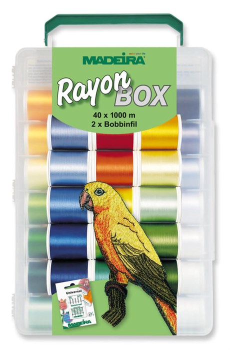 Набор ниток Rayon №40 40*1000м, 2*1500м Bobbinfil №70 Madeira 8042 - фото 7959