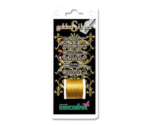 Нитки для вышивания и отделки GoldenSilver 100м золотой Madeira 9664G - фото 8066