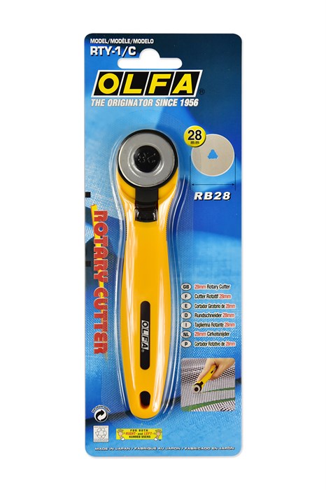 Нож круговой 28мм OLFA RTY-1C/Yellow - фото 8128