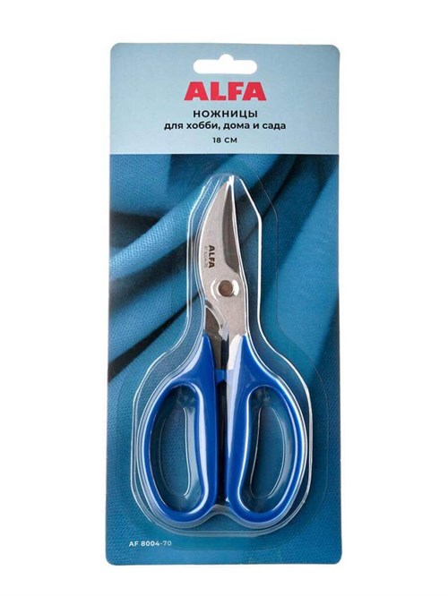 Ножницы для рукоделия, дома и сада, 18 см ALFA AF 8004-70 - фото 8237