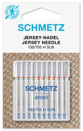 Иглы Schmetz джерси 130/705Н SUK № 70(4), 80(4), 90(2), Schmetz, 10 шт 22:15.FB2.XHS - фото 8282