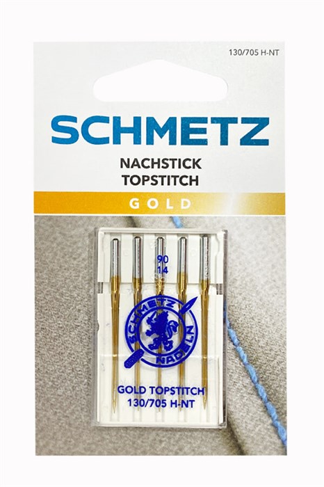 Иглы Топ Стич с золотым покрытием Schmetz №90, 5 шт. 08.90 9.VDS - фото 8294