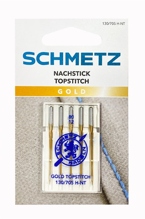 Иглы Топ Стич с золотым покрытием Schmetz №80, 5 шт. 08.90 9.VCS - фото 8295