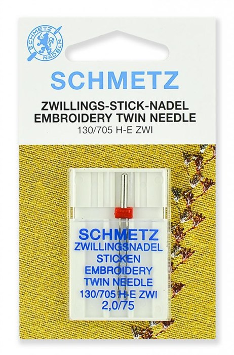 Иглы вышивальные двойные № 75/2,0, Schmetz, 1шт 72:20.EB2.SMS - фото 8302