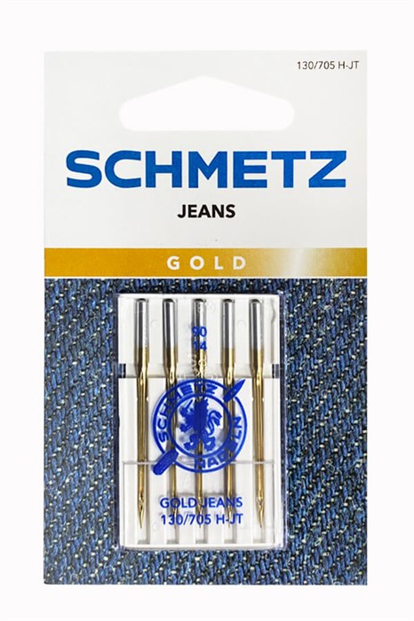 Иглы джинс с золотым покрытием Schmetz №90, 5 шт. 717607 - фото 8315