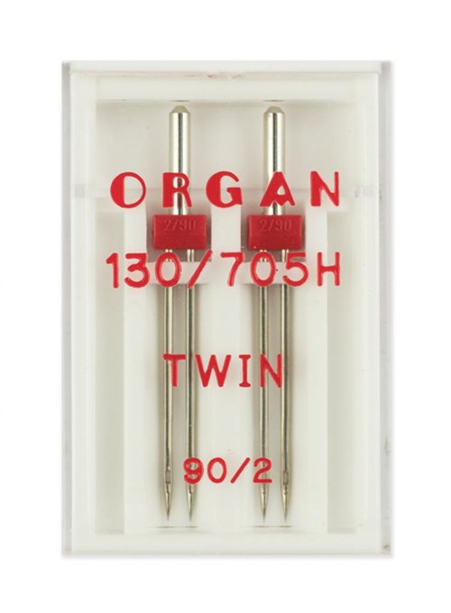 Иглы двойные стандарт №90/2,0, Organ, 2шт 130/705.90/2,0.2.H - фото 8381