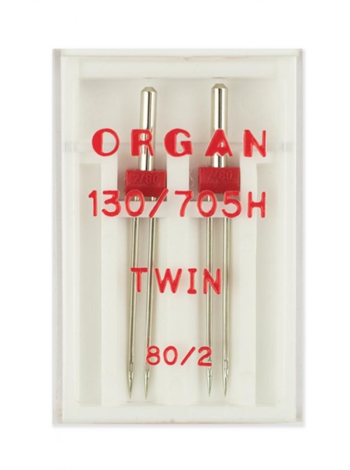 Иглы двойные стандарт №80/2,0, Organ, 2шт 130/705.80/2,0.2.H - фото 8382