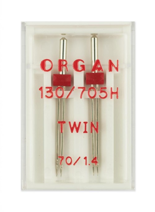 Иглы двойные стандарт №70/1,4, Organ, 2шт 130/705.70/1,4.2.H - фото 8384