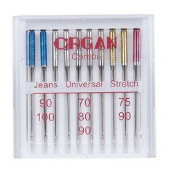 Набор игл Комби (джинс, стандарт, стрейч), Organ, 10шт 130/705.70-90.combi - фото 8385