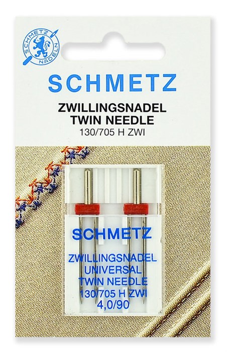 Иглы стандартные двойные № 90/4.0, Schmetz, 2шт 70:40.2.DDS - фото 8395