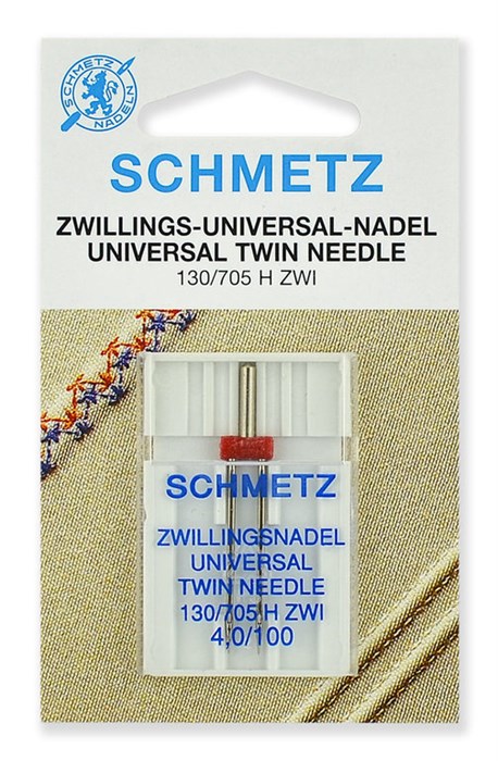 Иглы стандартные двойные № 100/4.0, Schmetz, 1шт 70:40.2.SES - фото 8413
