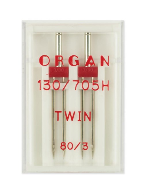Иглы двойные стандарт № 80/3,0, Organ, 2 шт 130/705.80/3,0.2.H - фото 8437