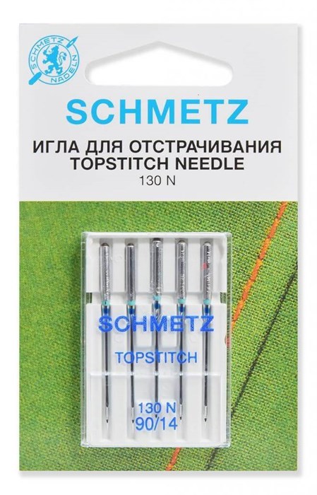 Иглы Top Stitch  №90, Schmetz, 5шт 08:90 2 VDS - фото 8459
