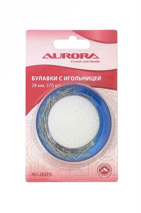 Булавки портновские с игольницей, 28 мм, 370шт AU-285PB - фото 8486