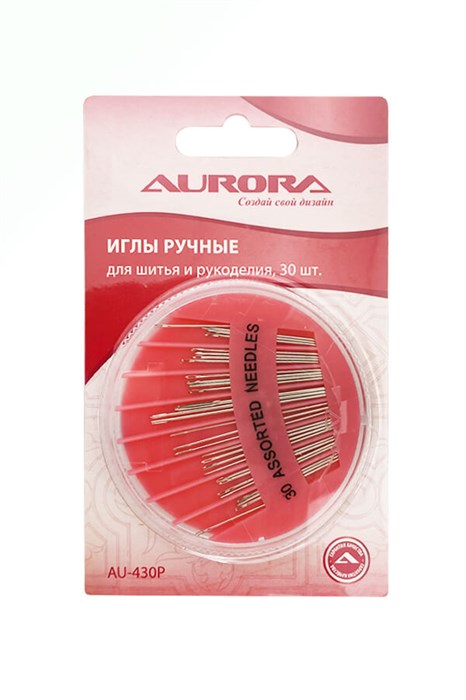Иглы ручные для шитья и рукоделия с серебрянным ушком, 30шт AU-430P - фото 8529